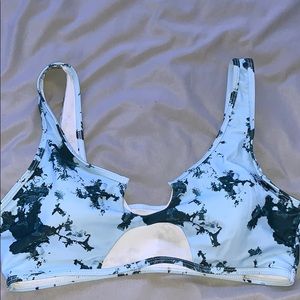 Tie Dye cut out bikini top